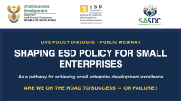 Webinar - Shaping ESD Policy for Small Enterprises
